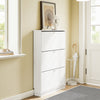 SoBuy FSR215-W Schoenenkast smal 18 cm, schoenenrek maat EU 47, schoenenkast voor ingangen, gangen en kleine woningen, perfect voor studio's en moderne huizen, 76 x 18 x 113 cm