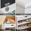 SoBuy FSR25-W Schoenenbank met Opbergruimte – 2-Lagen Schoenenrek met Comfortabel Kussen – Witte Halbank 60×30×44 cm – Draagkracht 120 kg