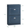 SoBuy FSR78-B Smalle Schoenenkast 24 cm Diep – 2 Kleppen, 8 Paar, FSC-hout, Blauw