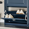 SoBuy FSR78-B Smalle Schoenenkast 24 cm Diep – 2 Kleppen, 8 Paar, FSC-hout, Blauw