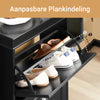 SoBuy FSR78-SCH Schoenenkast met 2 Oprolbare Deuren, Schoenenopslag voor de Hal, 8 Paar Schoenen, 54x24x83 cm, Zwart