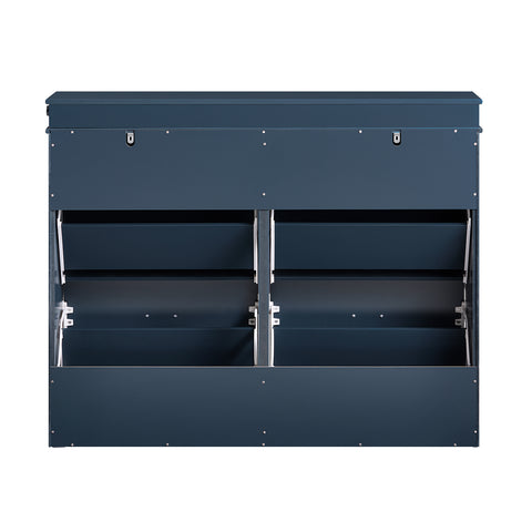 SoBuy FSR79-B Schoenenrek, schoenenopslag, ingangsmeubels, schoenenkast, schoenenkast met 4 kleppen, 1 lade en 1 haak