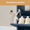 Pre-order SoBuy FSR79-B Schoenenkast met 4 Kleppen, Schoenenopbergkast voor Hal, Schoenenmeubel, Opbergruimte voor 16 Paar Schoenen, voor Gang en Entree, 105x24x83 cm, Blauw