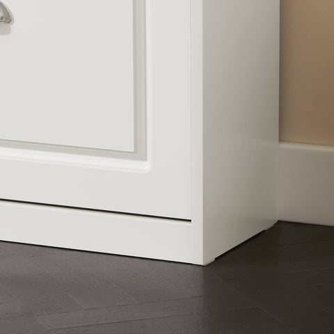 SoBuy FSR82-K-W Schoenbank Schoenenkast met gecapitonneerde zitting en bekleding Schoenbank