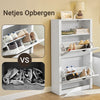 SoBuy FSR87-K-W — Slim Schoenenkast met 2 Kleppen | Ruimtebesparend & Stijlvol