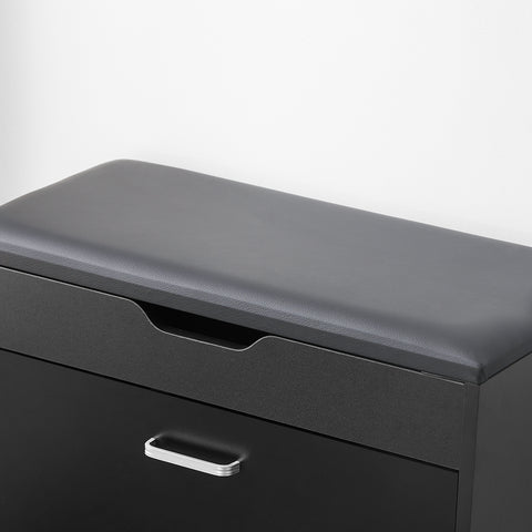 SoBuy FSR95-SCH Schoenenbank Schoenenkast Schoenenkast Gangkast 1 klep met opklapbare zitting Gewatteerd kussen