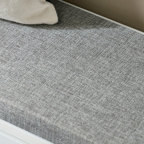SoBuy FSR98-L-W Schoenenkast Schoenenkast met klep Schoenbank met zitkussen Schoencommode Zitbank lichtgrijs BHT ca. 80x45x26cm