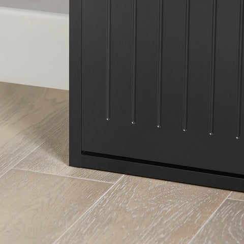 SoBuy FSR98-SCH Schoenenbank Schoenenrek met Gewatteerde Kussenzitting en Drop Leaf Schoenopslagbank