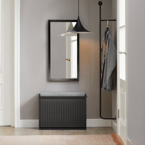 SoBuy FSR98-SCH Schoenenbank Schoenenrek met Gewatteerde Kussenzitting en Drop Leaf Schoenopslagbank