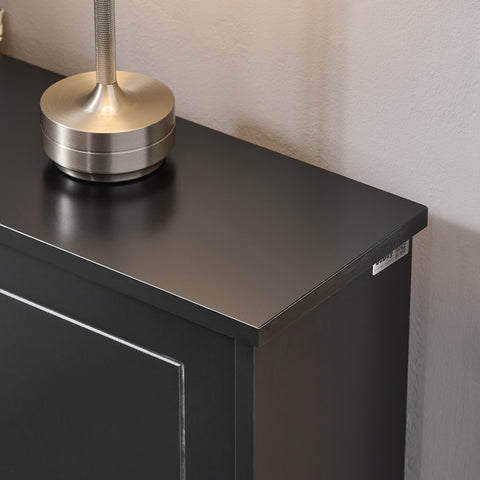 SoBuy FSR99-SCH Schoenenkast, schoenenkast met 2 kleppen, halmeubel, opbergdoos voor schoenen, grijs, 76 x 18 x 79 cm