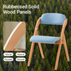 SoBuy FST92-BL Blauwe Klapstoel van Beukenhout – Ergonomisch Kussen, 120 kg, Ruimtebesparend, Geen Montage