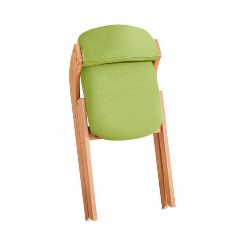 SoBuy FST92-GR Houten klapstoel met gestoffeerde zitting en rugleuning Fauteuil voor keuken, kantoor