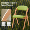 SoBuy FST92-GR Houten Klapstoel Groen – Ergonomische Vouwstoel met Gestoffeerde Zitting en Rugleuning