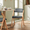 Pre-order SoBuy FST92-SG Vouwstoel met Ergonomisch Kussen van Hout - Compacte Keuken- en Bureaustoel voor Eetkamer of Woonkamer, Perfect voor Kleine Ruimtes, Donkergrijs