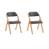 SoBuy FST92-SGx2 Opvouwbare Eetkamerstoelen – Set van 2 | Ergonomisch, Bekleed & Ruimtebesparend | Donkergrijs