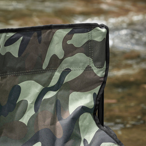 SoBuy FST96-TN Visstoel met transporttas, klapstoel, campingstoel, visstoel, outdoor, karperstoel, camouflage, 45 x 43 x 74 cm