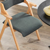 SoBuy FST98-SGx2 Opvouwbare Eetkamerstoel van Massief Hout met Kussen – Comfortabele Klapstoel voor Keuken, Woonkamer, Bureau of Tuin – Ruimtebesparende Stoel, Donkergrijs