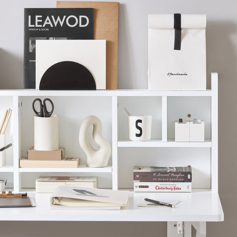 SoBuy FWT07-II-W Bureau Opklapbare wandtafel met geïntegreerde wandkast, opvouwbare keukentafel, eettafe