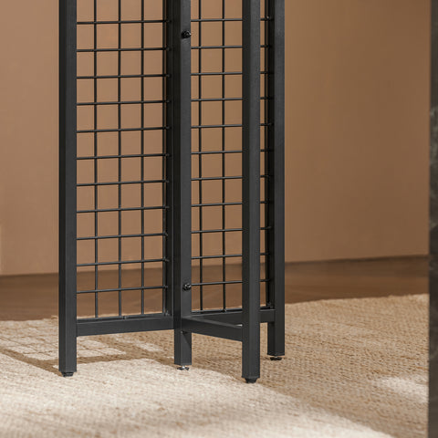 SoBuy FWT100-SCH Design Bartafel, Eettafel, Keukentafel, Bistrotafel met 3 Planken, Hoge Tafel met Houders voor Wijnglazen en Flessen