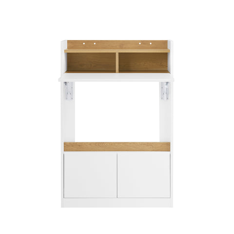 SoBuy FWT109-WN Opvouwbaar bureau, opklapbare computertafel, bureautafel, klein bureau met planken, werktafel, computertafel