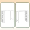 SoBuy FWT17-II-W Bartafel Hoge Keukentafel Staantafel voor Kleine Ruimtes, Bar voor Keuken, Woonkamer, Kantoor of Koffiebar – Wit 112 x 57 x 106 cm