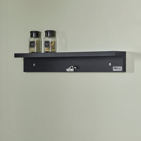 SoBuy FWT20-SCH Vouwbaar Wandbureau Opvouwbare Wandtafel in wit met Schoolbord Klaptafel