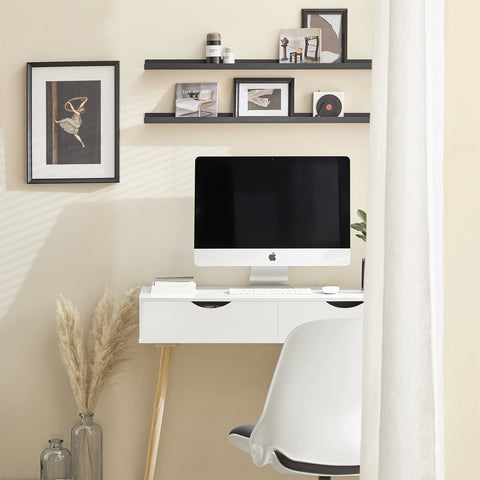 SoBuy FWT40-WN Bureau Bureautafel Computertafel Kantoortafel kinderbureau met 2 Lades