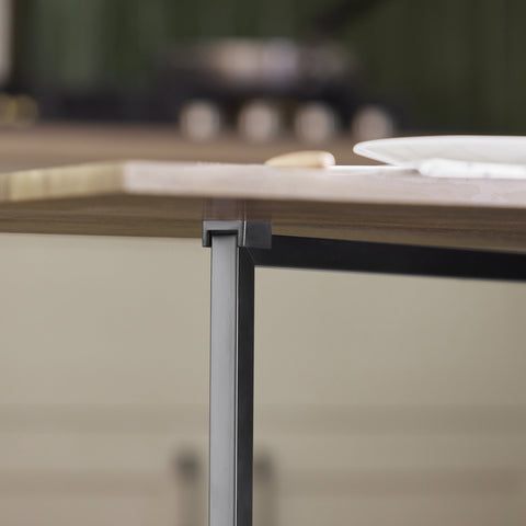 SoBuy FWT62-N klaptafel met 2 kleppen en 3 opslagplanken, Opvouwbare Keukentafel, Opklapbare Eettafel, Ruimtebesparend
