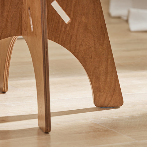 SoBuy HFBT01-K-BR Ronde Houten Bijzettafel, Ronde Salontafel, Nachtkastje, Koffietafel, Telefoontafel, voor Woonkamer, Slaapkamer, Structuur Pen-en-Gat, Bruin