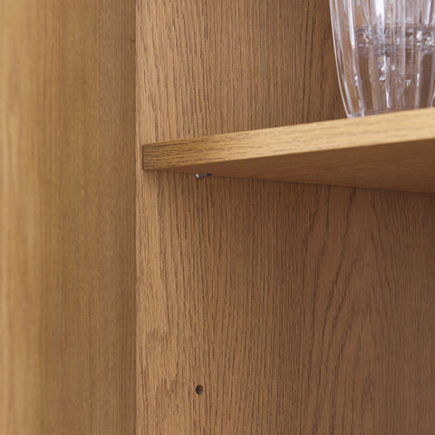 SoBuy HFSB04-SCH Dressoir, opbergkast, zijkast, opbergkast voor keuken, eetkamer, woonkamer, 2 deuren, 4 vakken, natuurlijk zwart