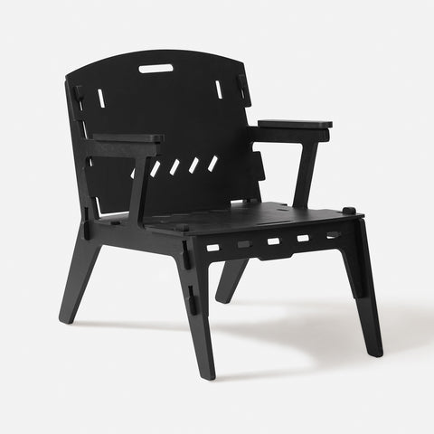 SoBuy HFST02-SCH Designstoel, Eetkamerstoel, Bureaustoel, Comfortabele Ergonomische, met Rugleuning, Zithoogte 35 cm, Structuur Pen-en-Gat, Hout, Zwart