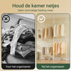 SoBuy KLS03-II-W Stevige Uitschuifbare Kledingstang – Verstelbare Open Garderobe met Hangerstangen, Kapstok voor Slaapkamer/Dressing – Wit