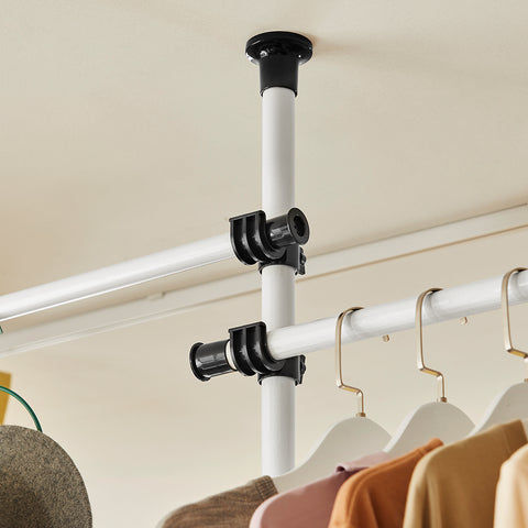 SoBuy KLS03 Kledingrek | Klerenrailsysteem | Opbergsysteem | Wit