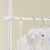 SoBuy KLS04-II-W Telescopische Kledingrek – Robuuste Open Garderobe met Stangen en Planken – Kapstok voor Slaapkamer of Dressing – Wit