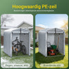 Pre-order SoBuy KLS11-K Tuinschuur Waterdicht & Schimmelvrij, Fietsschuur met Haken voor Tuin – Grijs, 120x176x163cm
