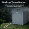 Pre-order SoBuy KLS11-K Waterdichte Tuinschuur – Fietsschuur met Haken en Ventilatie – Grijs