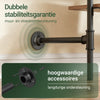 SoBuy KLS20-SCH Compact Wandkledingrek met 2 MDF-Planken, Kledingrek aan de Muur, Draagvermogen 45 kg, Industrieel Zwart, 91,5x48x220 cm