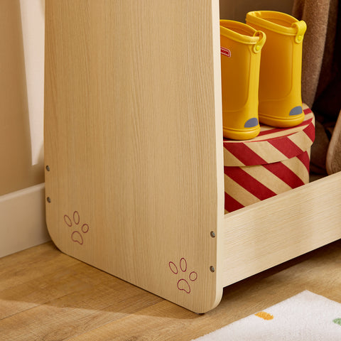 SoBuy KMB102-N Kledingrek voor Kinderen, Kledingkast voor Kinderen, Kledingrek Kinderkamer in Beervorm, 71 x 40 x 110 cm