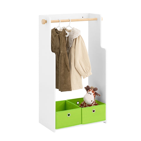 SoBuy KMB109-W Kledingrek voor kinderen, kledingkast voor kinderen, kledingrek voor kinderen, kledingrek