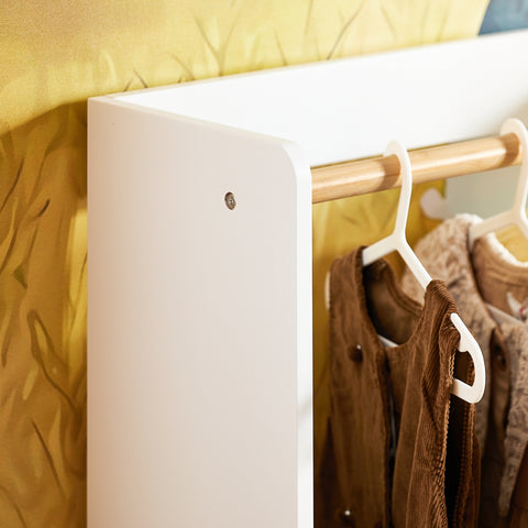 SoBuy KMB109-W Kledingrek voor kinderen, kledingkast voor kinderen, kledingrek voor kinderen, kledingrek