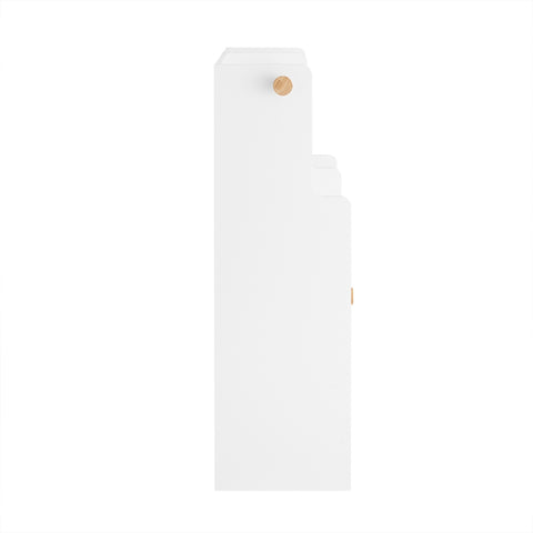 SoBuy KMB110-W Kledingrek voor kinderen, kledingkast voor kinderen, kledingrek voor kinderkamer, met 2 vakken en 1 deur