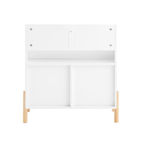 SoBuy KMB115-W kinderboekenkast, boekenplank op poten, speelgoedopbergplank