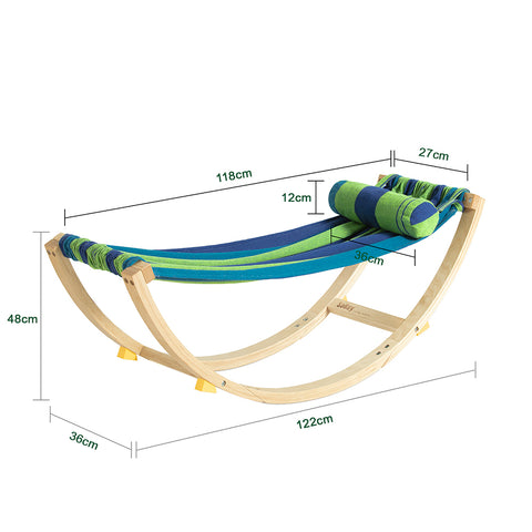 SoBuy KMB16-J Kinderhangmat met Veiligheidsstopper Hangmat Rocking Swing