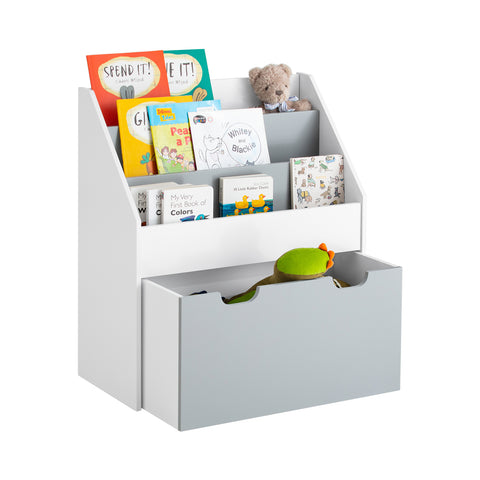 SoBuy KMB17-HG Boekenrek Opbergvak voor Kinderen Kinderboekenkast Kinderplank