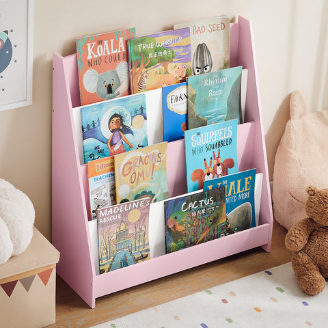 SoBuy KMB32-P Montessoriaans kinderboekenkast, speelgoedrek
