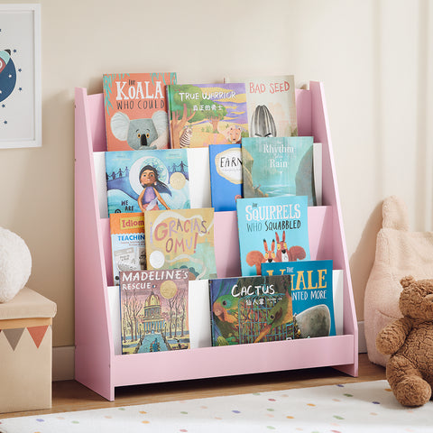 SoBuy KMB32-P Montessoriaans kinderboekenkast, speelgoedrek
