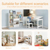 SoBuy KMB55-W Kinderboekenkast met 9 Vakken – Speelgoedkast voor Kinderkamer, Wit, 106×30×104 cm