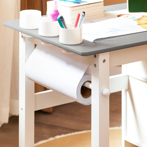 SoBuy KMB60-HG Kinderbureauset Kindertafel en Stoel Set Peuters Tafel Kindertafel Kinderstudietafel Kleurtafel