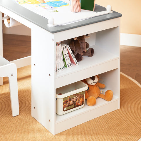 SoBuy KMB60-HG Kinderbureauset Kindertafel en Stoel Set Peuters Tafel Kindertafel Kinderstudietafel Kleurtafel