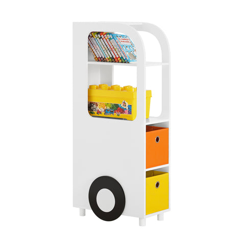 SoBuy KMB67-W Boekenrek voor Kinderen, Kinderboekenkast, Kinderrek, Kinderplank, Boekenplank, Speelgoedplank